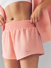Nike Apricot Orange One Dri-FIT Mid Rise 3" Brief Lined Shorts - Image 4 of 5