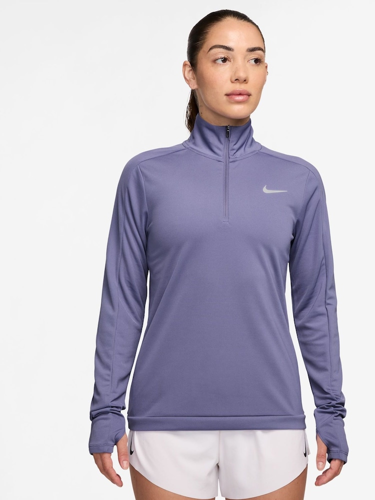 Nike Amethyst Purple Dri-FIT Pacer Half Zip Running Top - Image 1 of 4