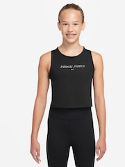 Negro - Nike Pro Dri-FIT Tank Vest Top - Imagen 1 de 3