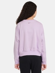 Nike Doll Lilac Boxy Varsity Crew Neck Sweatshirt - Image 2 of 3