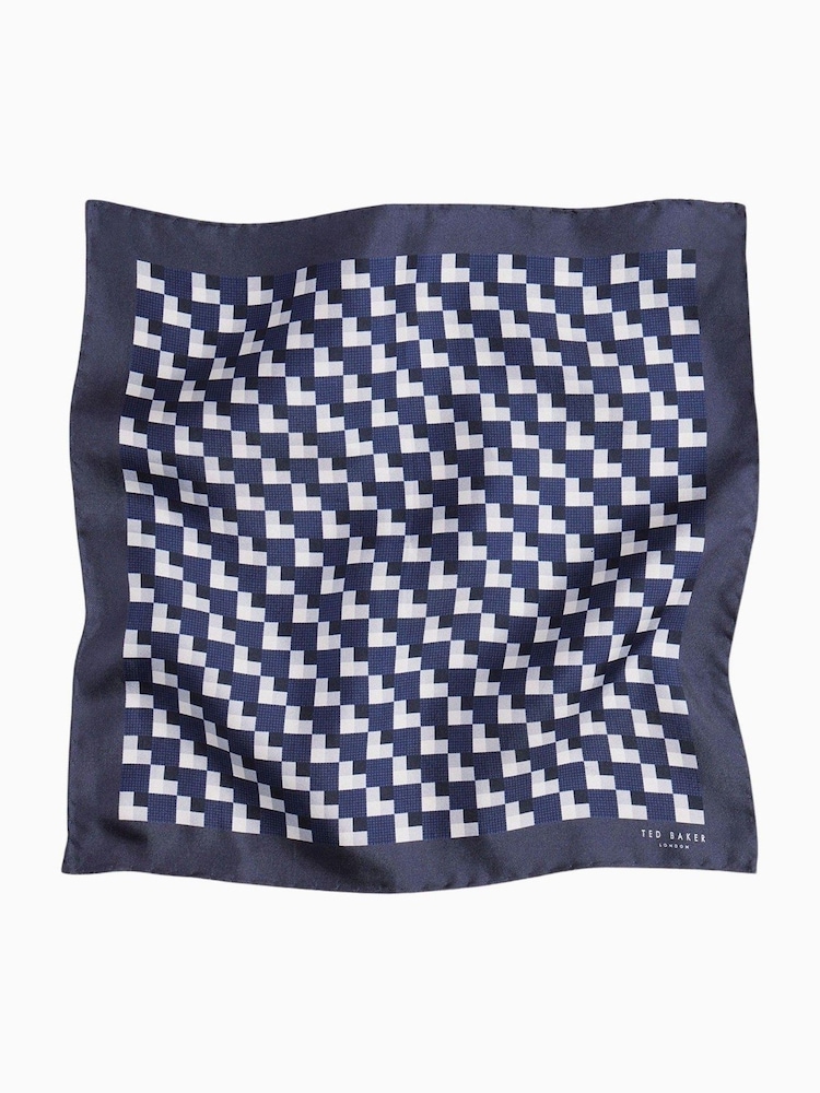 Ted Baker Tailoring Blue Geopok Pocket Square - Image 1 of 3