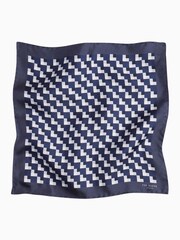 Ted Baker Tailoring Blue Geopok Pocket Square - Image 2 of 3