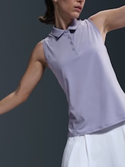 Nike Lilac Ice Dri-FIT Victory Sleeveless Polo Shirt - Image 4 of 5