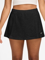 Nike Black Sportswear Chill Terry Mid Rise French Terry Mini Skort - Image 1 of 4