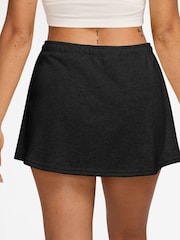 Nike Black Sportswear Chill Terry Mid Rise French Terry Mini Skort - Image 2 of 4