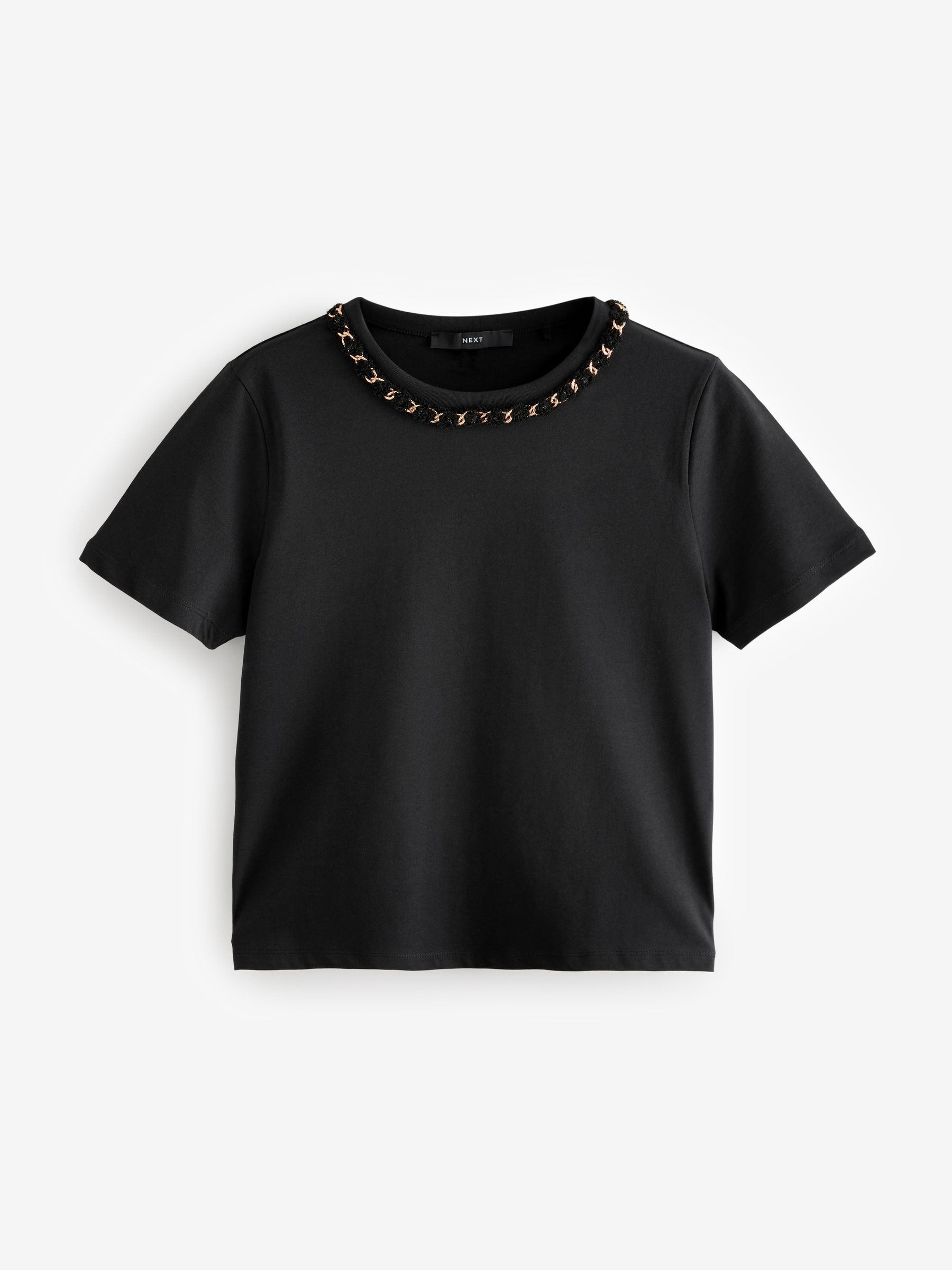 【関税・送料込み】GOLDEN  T-SHIRTS BLACK COTTON T-SHIRT Gold Label cotton jersey T-shirt | EA7