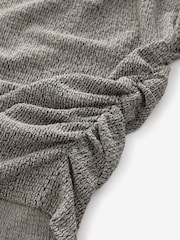 Gris - Haut texturé Col bénitier drapé - Image 8 de 9