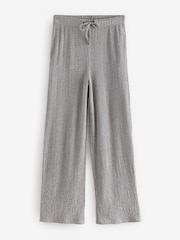 Gris - Pantalons texturés à cordon de serrage ample - Image 6 of 8