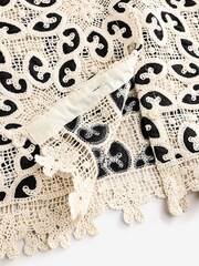 Black/Ecru N. Premium Crochet Lace Short Sleeve Shirt - Image 7 of 8