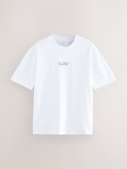 White/Green/Neutral - Футболка свободного кроя из 100% хлопка с принтом - Image 10 of 12