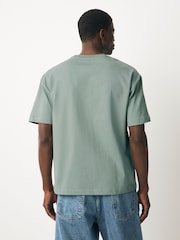White/Green/Neutral - Футболка свободного кроя из 100% хлопка с принтом - Image 4 of 12