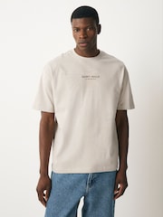 White/Green/Neutral - Футболка свободного кроя из 100% хлопка с принтом - Image 6 of 12