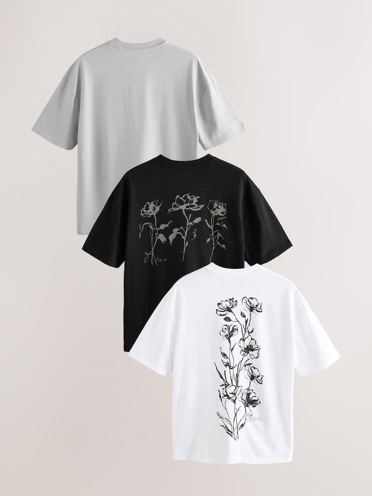 bež/črna/Grey - Relaxed Fit Grafični potisk; vzorec Težka 100% bombažna majica - Slika 1 iz 16 bež/črna/Grey - Relaxed Fit Grafični potisk; vzorec Težka 100% bombažna majica - Slika 1 iz 16