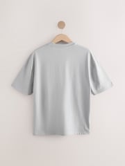Ecru/Black/Grey Relaxed Fit Graphic Print Heavyweight 100% Cotton T-Shirt - Image 3 of 16
