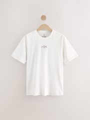 White/Blue/Brown Regular Fit Graphic 100% Cotton T-Shirts 3 Pack - Image 10 of 15