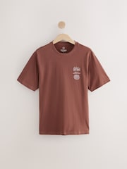 White/Blue/Brown Regular Fit Graphic 100% Cotton T-Shirts 3 Pack - Image 11 of 15