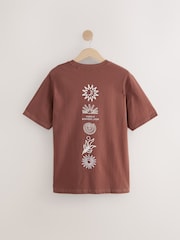 White/Blue/Brown Regular Fit Graphic 100% Cotton T-Shirts 3 Pack - Image 13 of 15