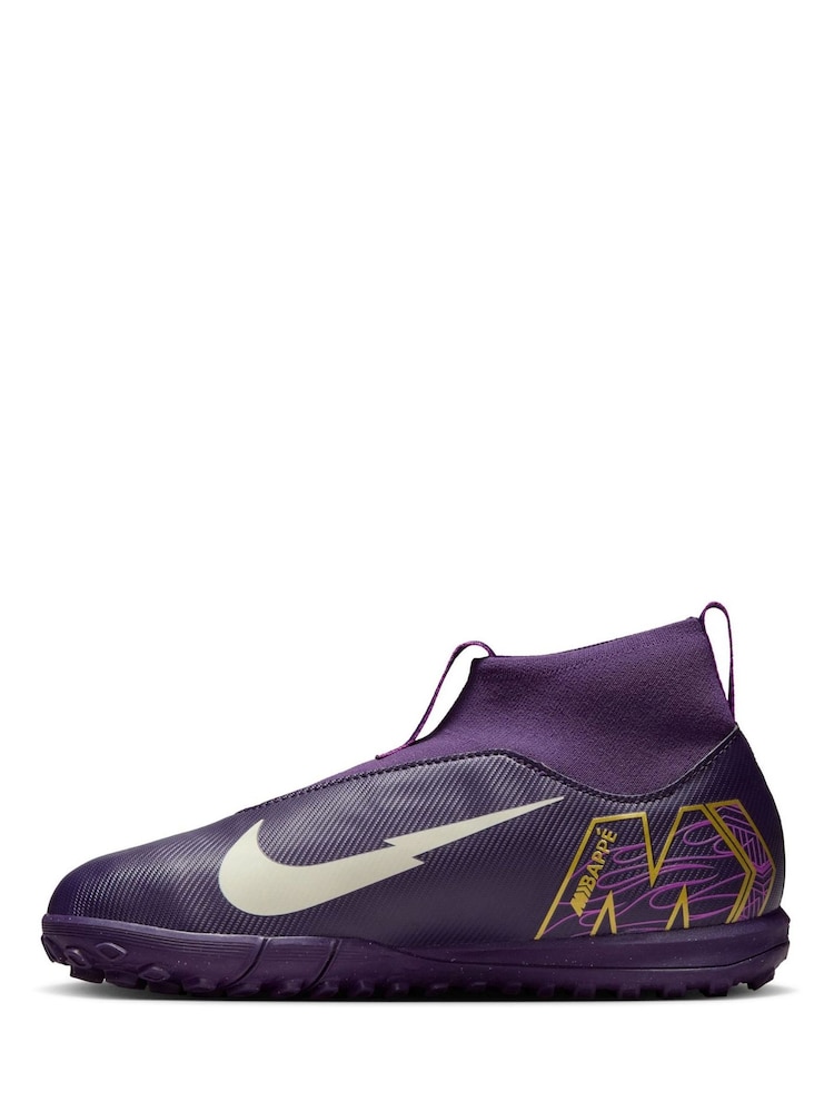 Nike Purple Kids Mercurial Superfly 10 Academy Kylian Mbappe Turf Football Boots - Image 4 of 10