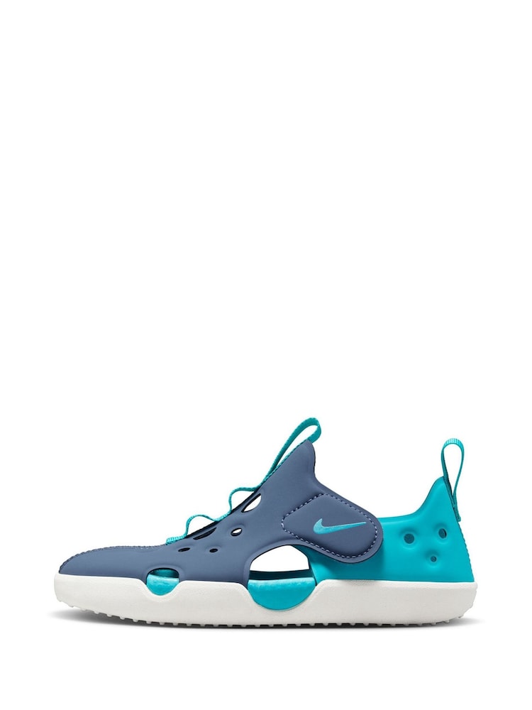 Nike Thunderstorm Blue Junior Sunray Protect Sandals - Image 4 of 12