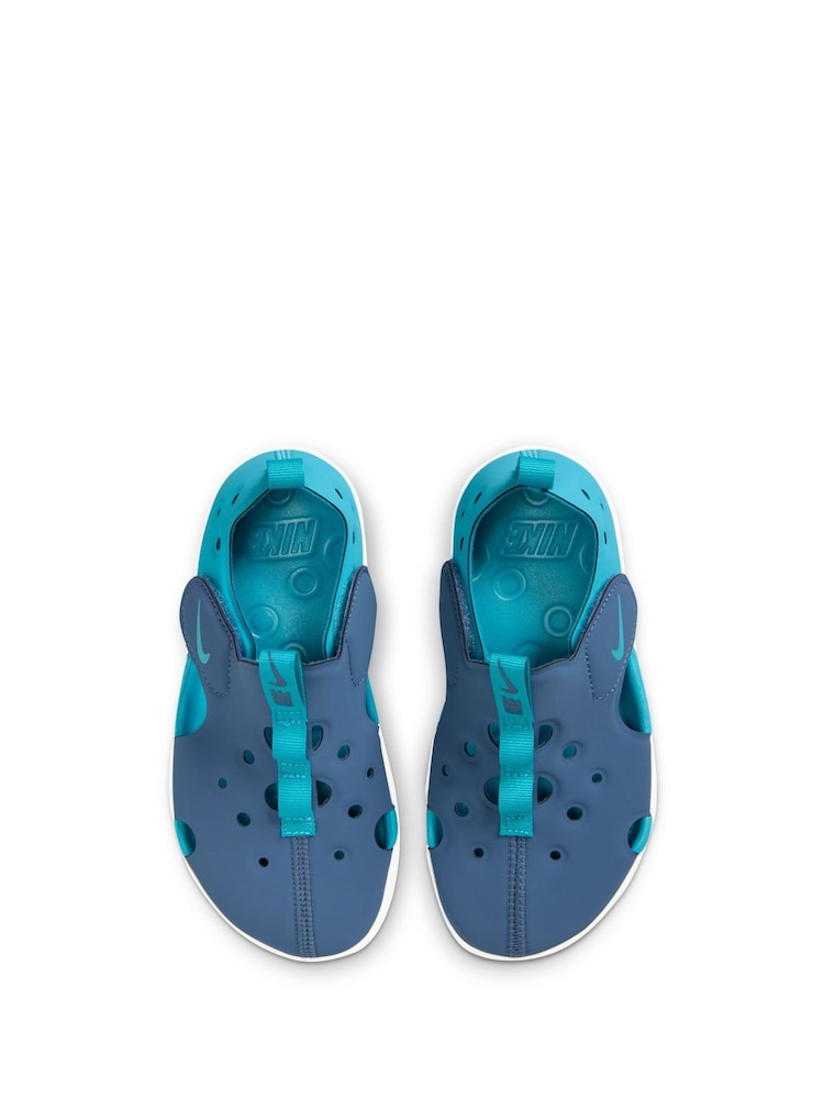 Nike Thunderstorm Blue Junior Sunray Protect Sandals - Image 6 of 12