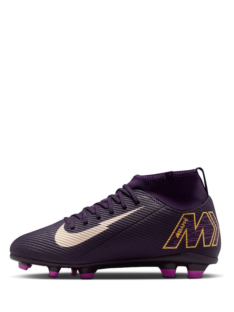 Nike Purple Kids Mercurial Superfly Club Kylian Mbappe Multi Ground Football Boots - Image 2 of 11