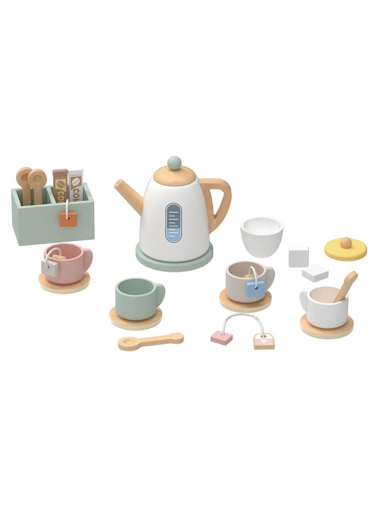 Tooky Toy Wooden Tea Set - Image 1 of 1 Tooky Toy Wooden Tea Set - Image 1 of 1