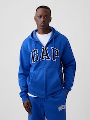 Ljust Blå - Gap Relaxed Logo Zip-Huvtröja - Bild 1 av 4