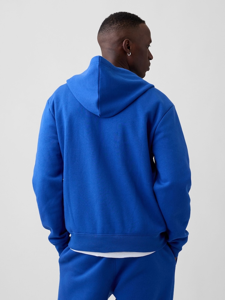 Ljust Blå - Gap Relaxed Logo Zip-Huvtröja - Bild 2 av 4