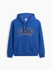 Ljust Blå - Gap Relaxed Logo Zip-Huvtröja - Bild 4 av 4