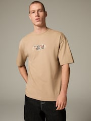 Pedra - Camiseta japonesa com estampa japonesa de modelagem relaxada 100% algodão - Imagem 2 de 9