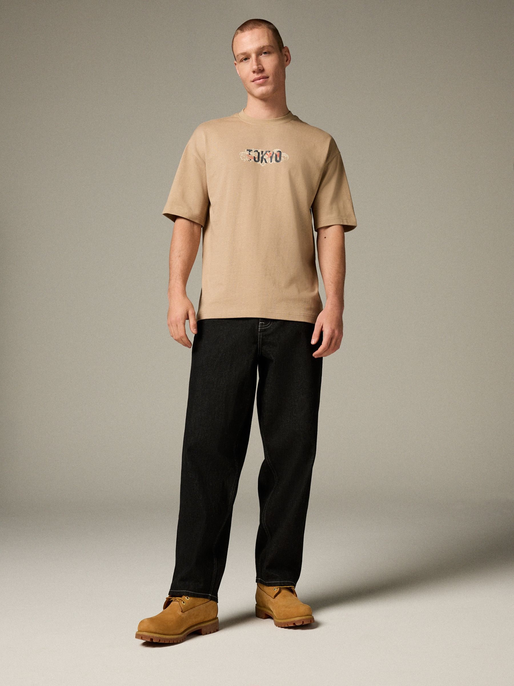 トップス Stone  Buy Stone Relaxed Fit 100% Cotton Heavyweight Japan Graphic