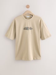 Pedra - Camiseta japonesa com estampa japonesa de modelagem relaxada 100% algodão - Imagem 7 de 9