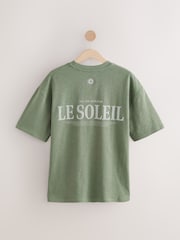 flambé Vert - Coupe ample - T-shirt épais imprimé graphique - Image 7 de 9