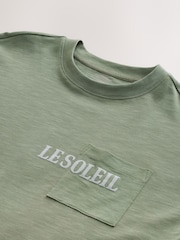 flambé Vert - Coupe ample - T-shirt épais imprimé graphique - Image 9 de 9
