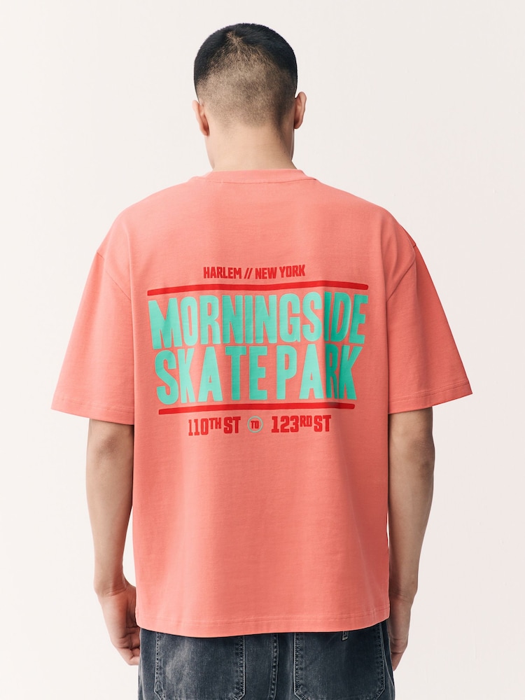 Pink Relaxed Fit Graphic Print Heavy Weight T-Shirt - Image 2 of 10