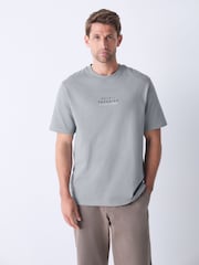 Blue Tile Regular Fit Graphic Print Heavy Weight T-Shirt - Image 3 of 10