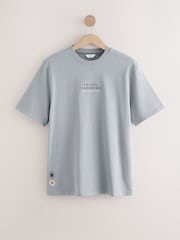 Blue Tile Regular Fit Graphic Print Heavy Weight T-Shirt - Image 8 of 10