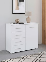 Rauch White Reflection Chest of 4 Drawer Drawers - Image 1 of 3
