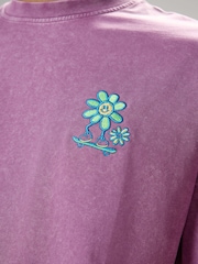 Morado - Corte amplio - Camiseta con estampado gráfico - Imagen 5 de 9