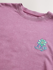 Morado - Corte amplio - Camiseta con estampado gráfico - Imagen 8 de 9