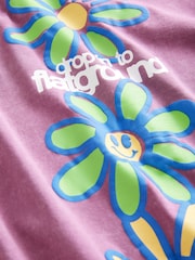 Morado - Corte amplio - Camiseta con estampado gráfico - Imagen 9 de 9