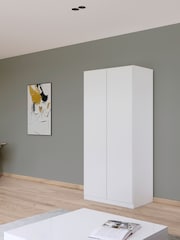 Rauch White Oak Fosta Wood Semi Fitted Double Wardrobe - Image 1 of 4