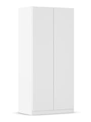 Rauch White Oak Fosta Wood Semi Fitted Double Wardrobe - Image 3 of 4