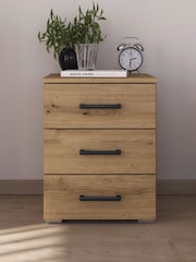 Rauch Natural Laika 3 Drawer Bedside Table - Image 1 of 4