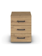 Rauch Natural Laika 3 Drawer Bedside Table - Image 2 of 4