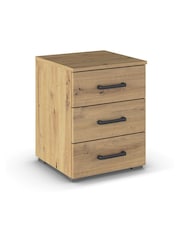 Rauch Natural Laika 3 Drawer Bedside Table - Image 3 of 4