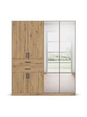 Rauch Natural Laika Wood and Mirror Semi Fitted 6 Door, 2 Drawer Wardrobe - Image 2 of 4