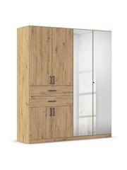Rauch Natural Laika Wood and Mirror Semi Fitted 6 Door, 2 Drawer Wardrobe - Image 3 of 4