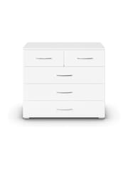 Rauch White Reflection Chest of 5 Drawer Drawers - Image 2 of 3