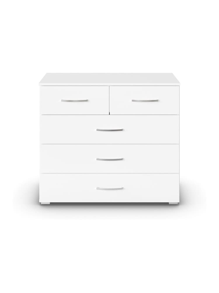 Rauch White Reflection Chest of 5 Drawer Drawers - Image 2 of 3